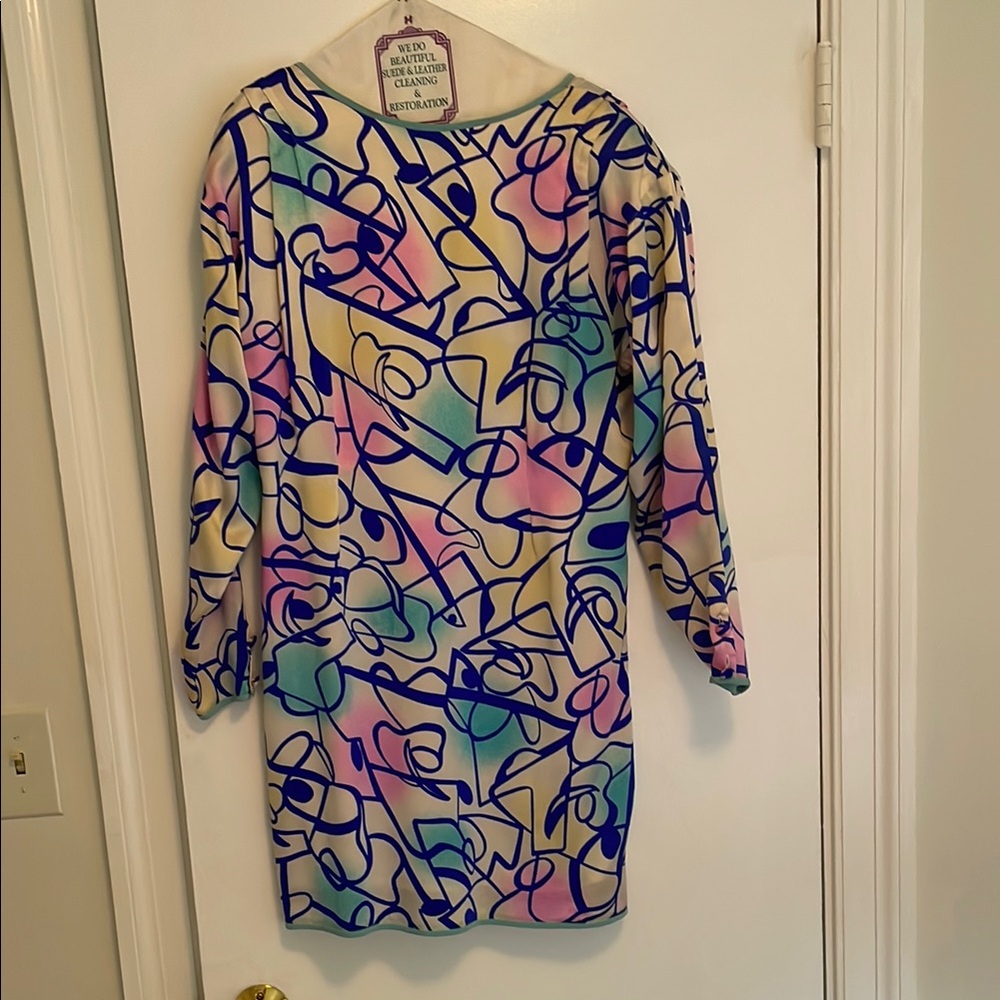 Multicolor Abstract Print Dress
